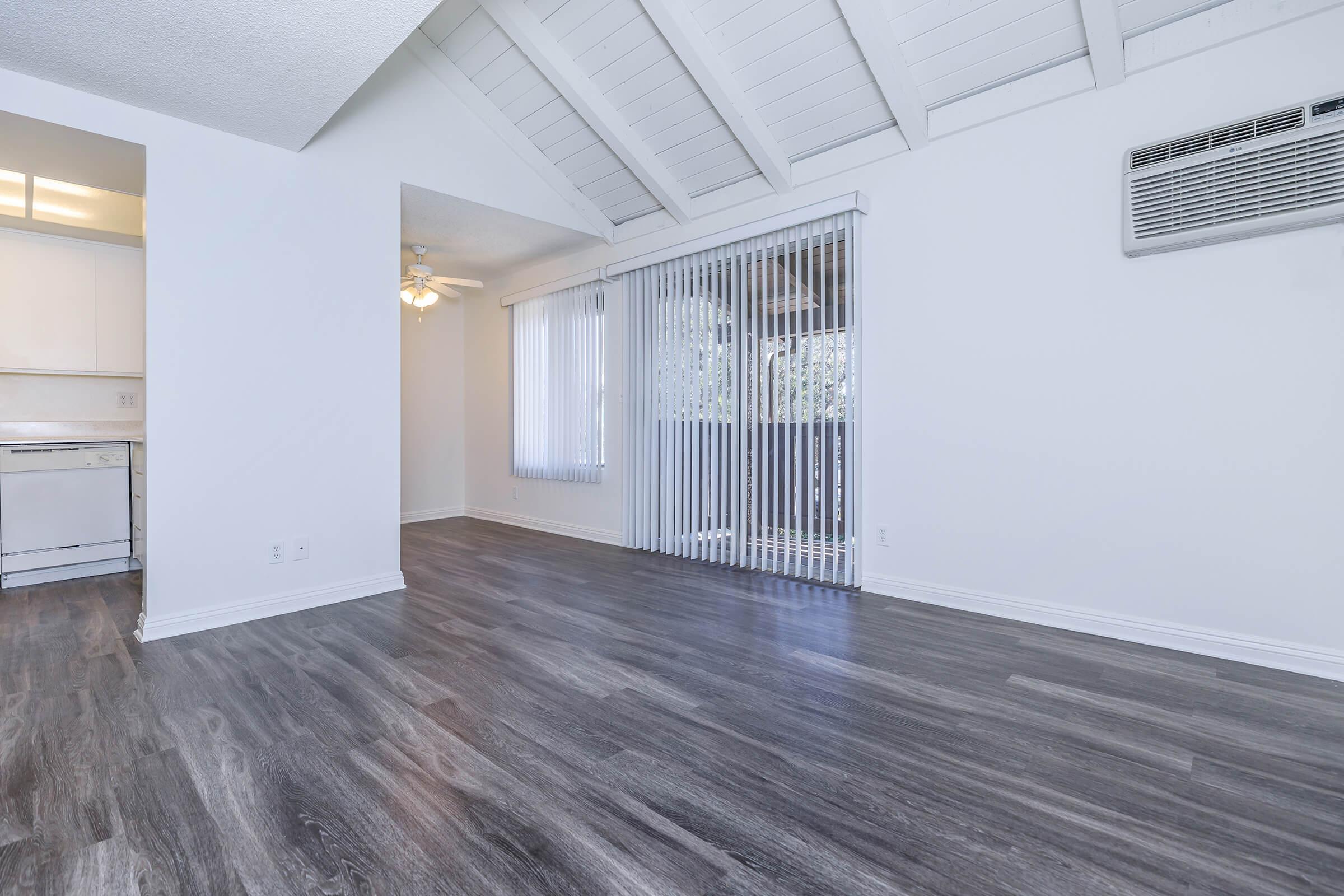 Living room with glass sliding doors