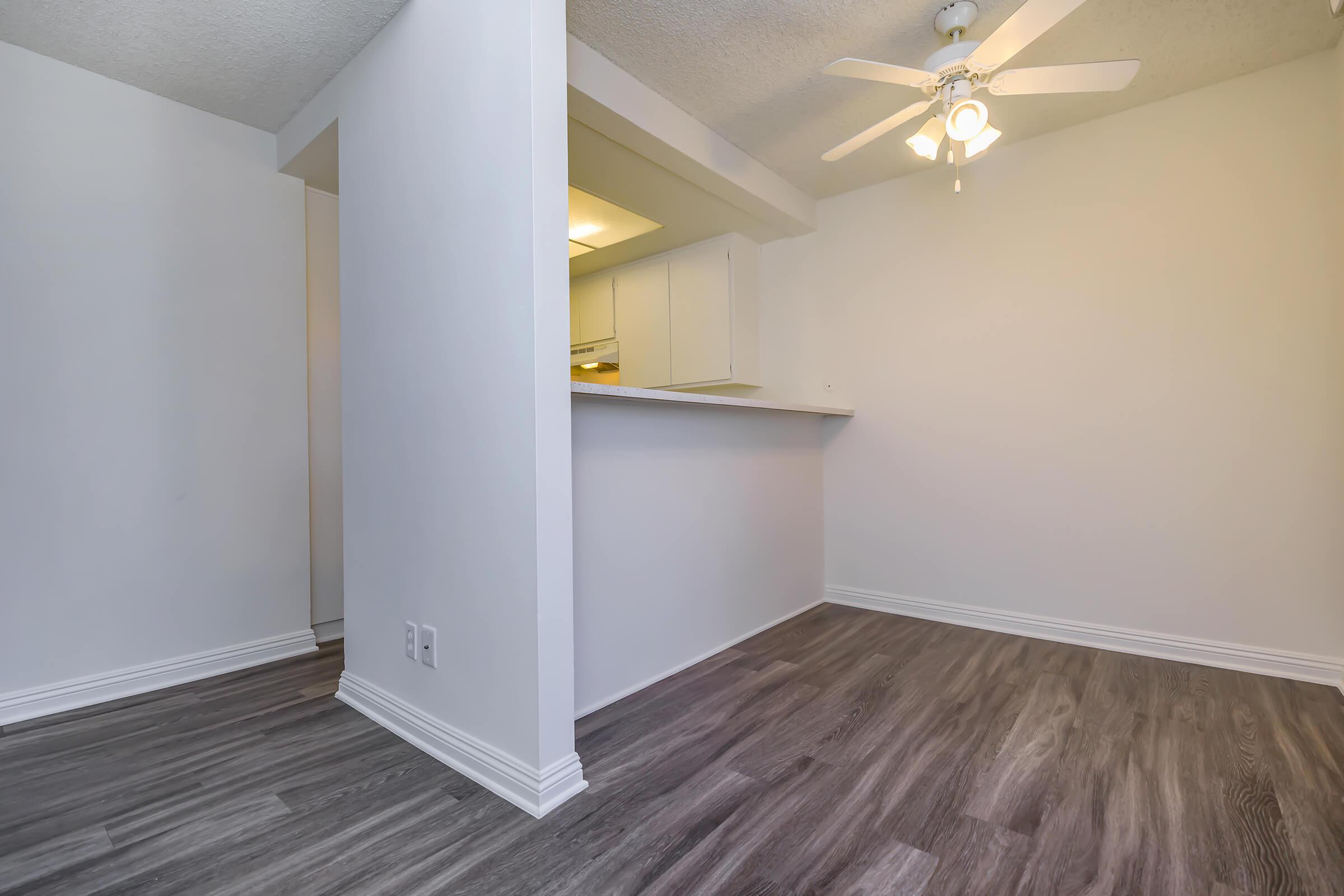 Dining room with wooden floors