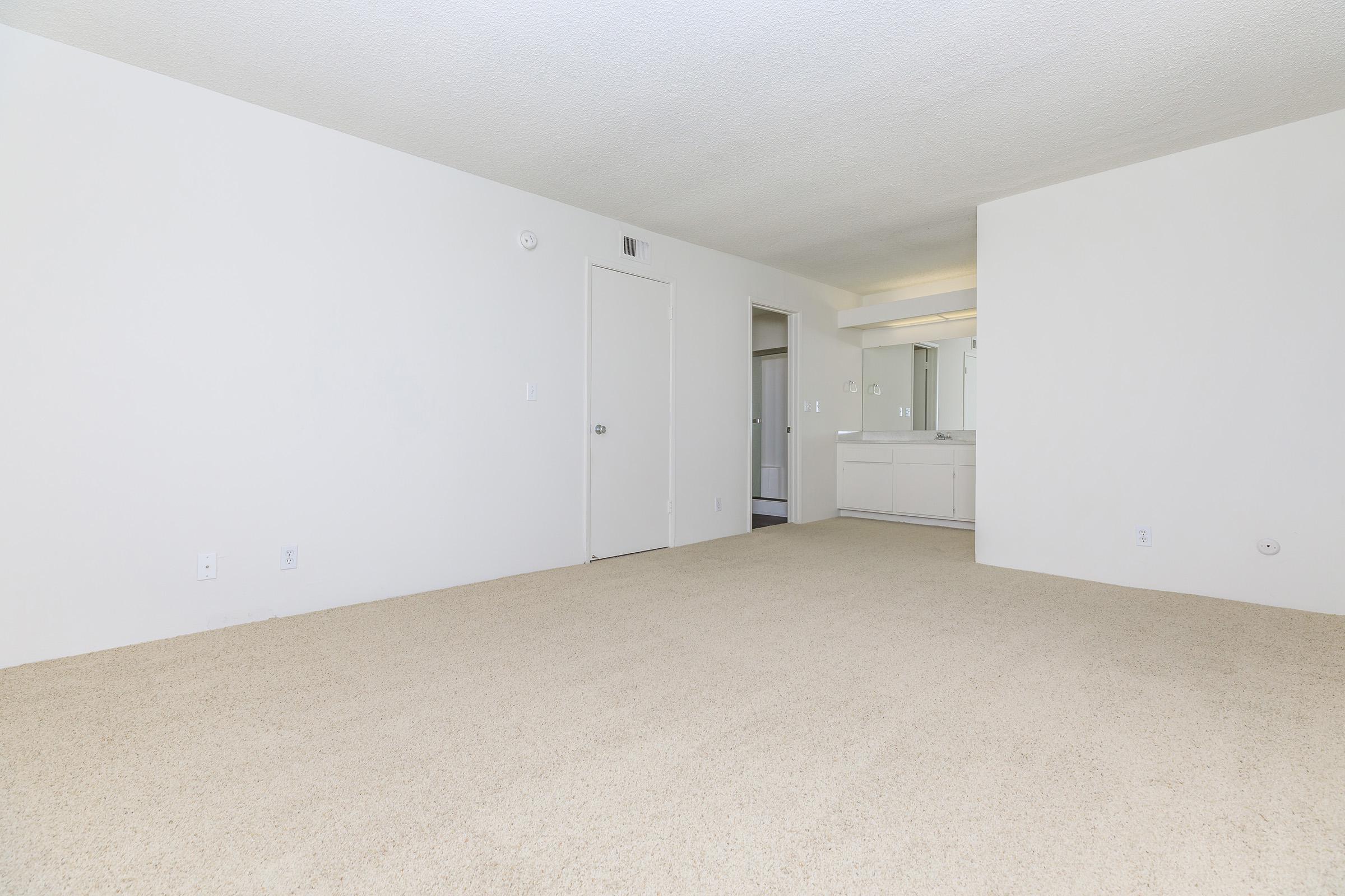 Unfurnished bedroom with bathroom sink