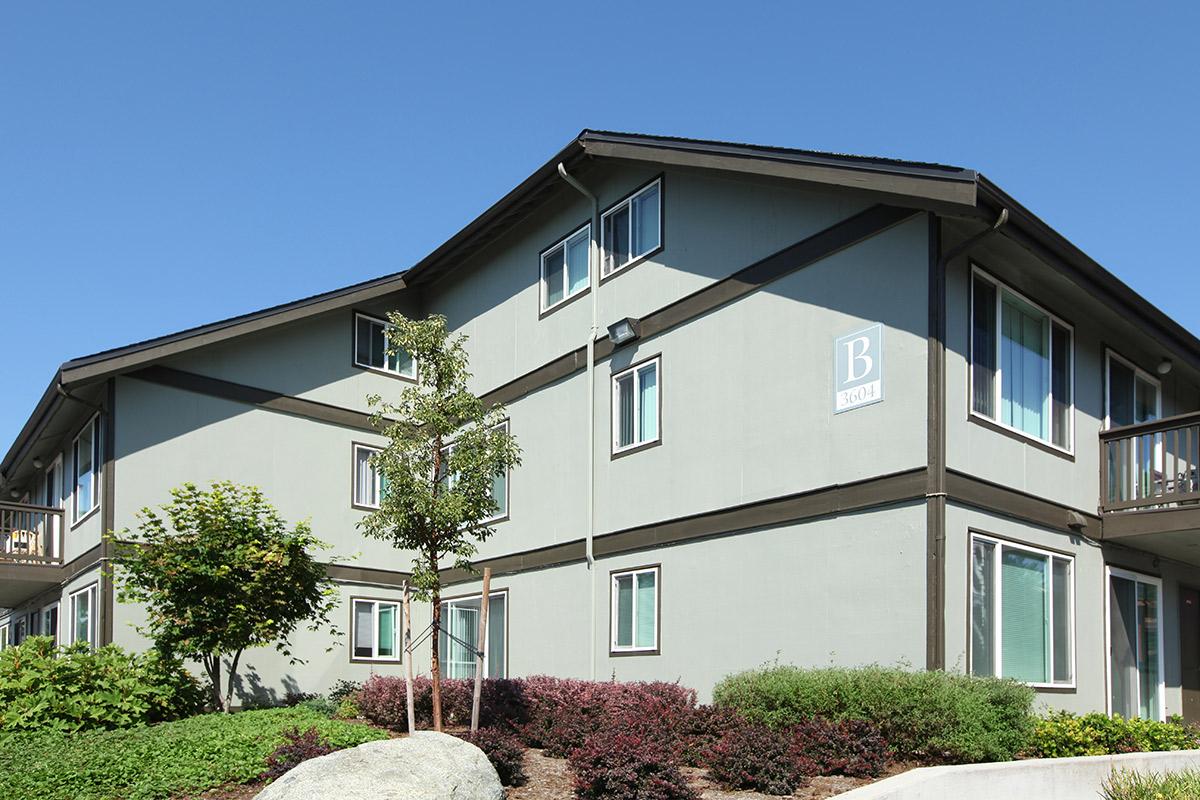 a house in front of a building