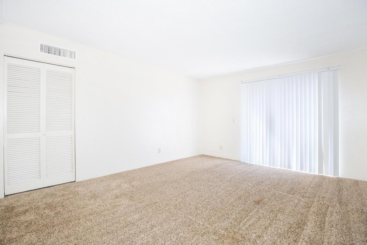 a bed in a room