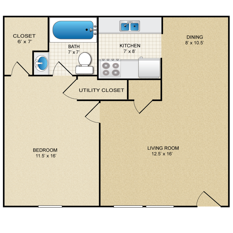 Floor plan image of A1