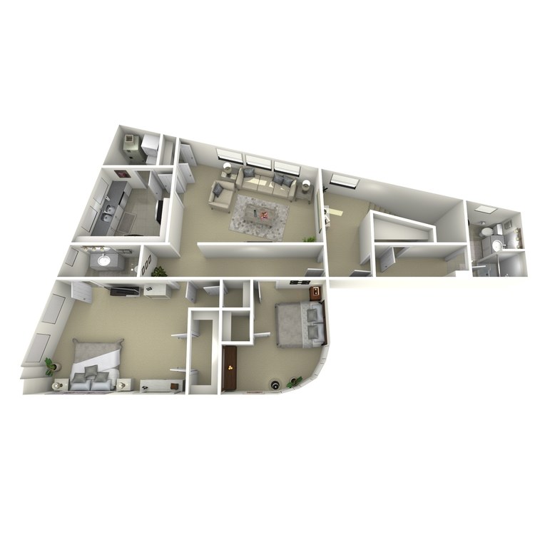 Floor plan image of 2 Bed 2 Bath R