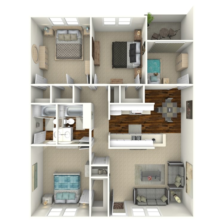 Floor plan image of 4 Bed 2 Bath
