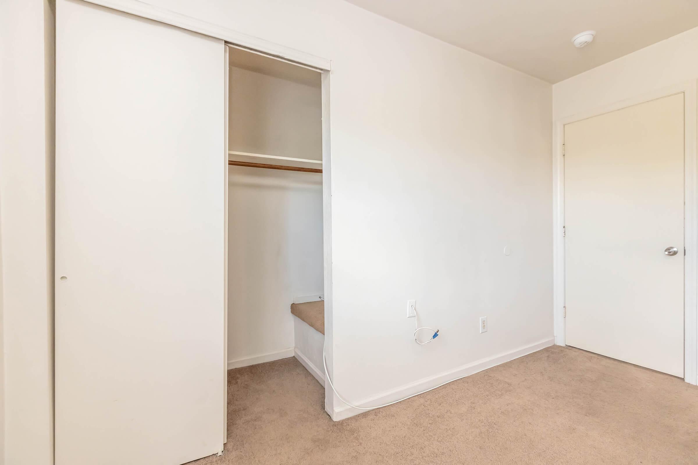 a refrigerator in a small room