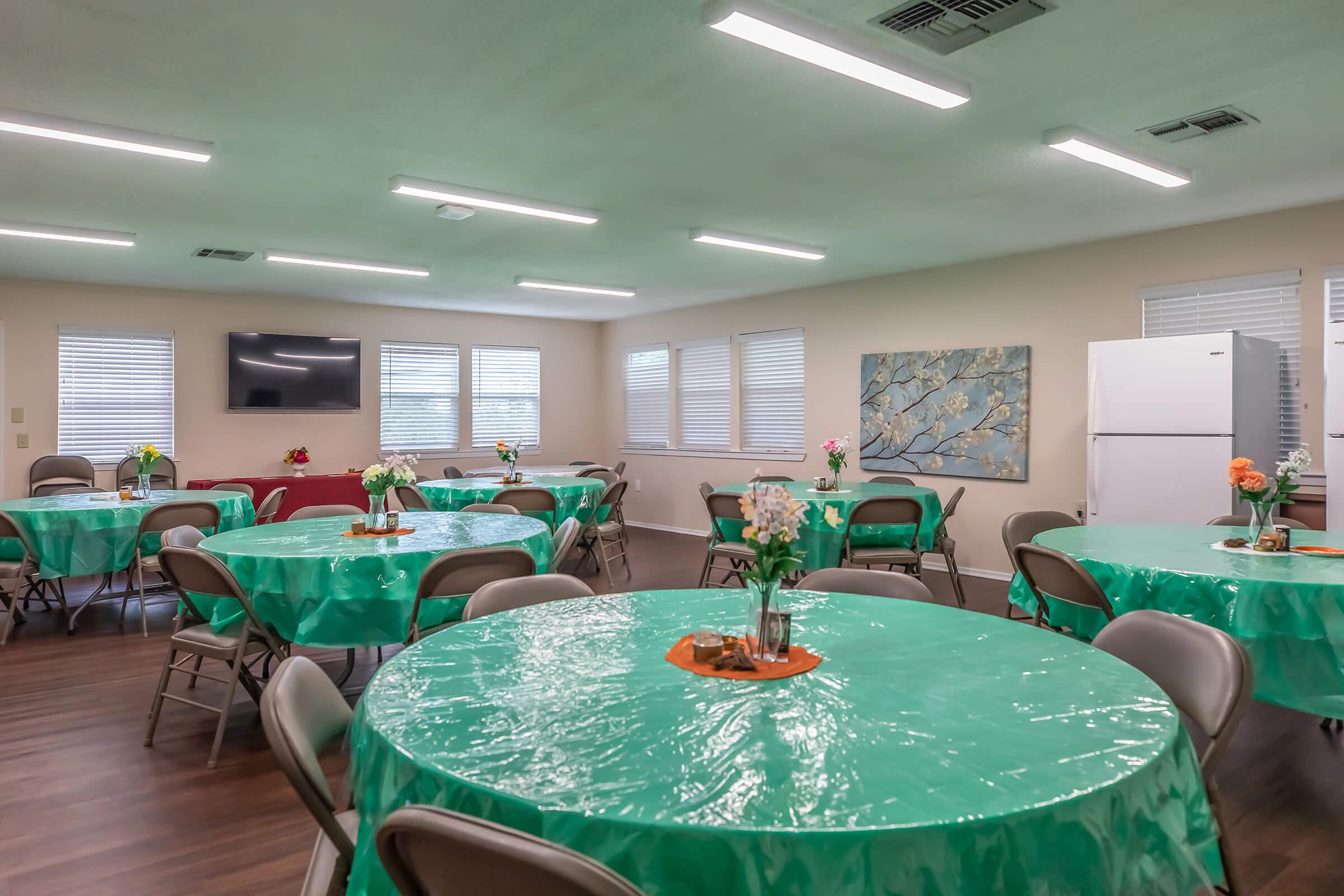 a green chair in a room