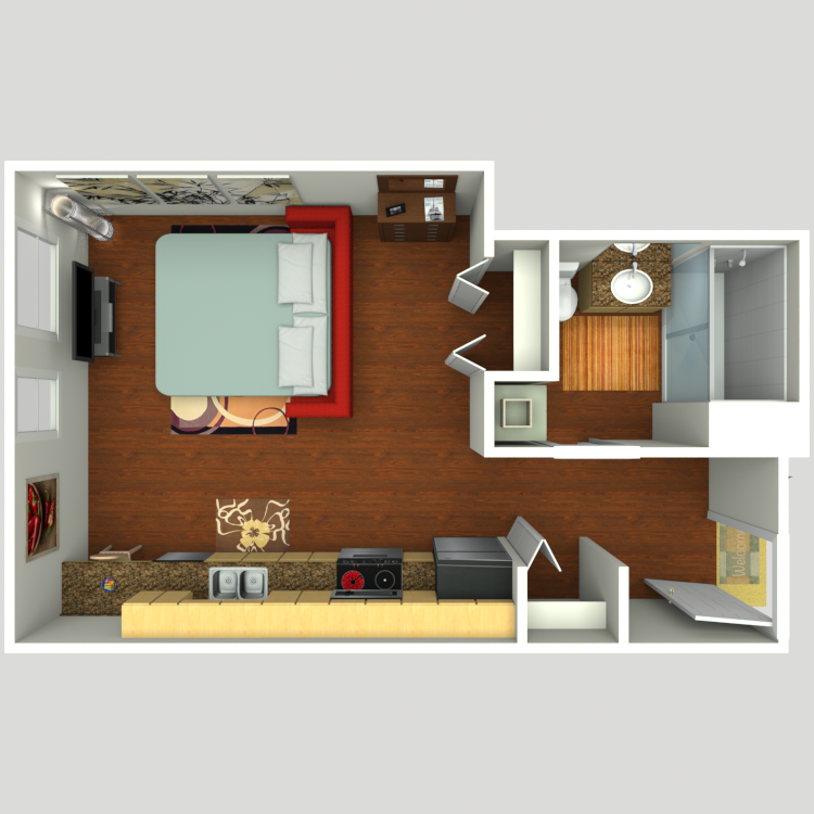 Floor plan image of Studio D