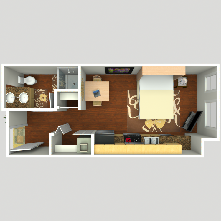 Floor plan image of Studio B