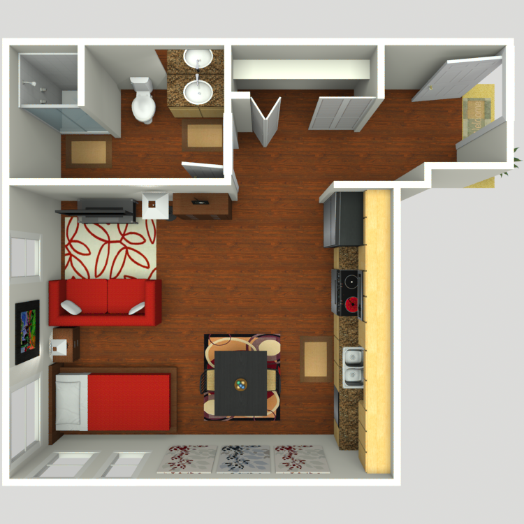Floor plan image of Studio C
