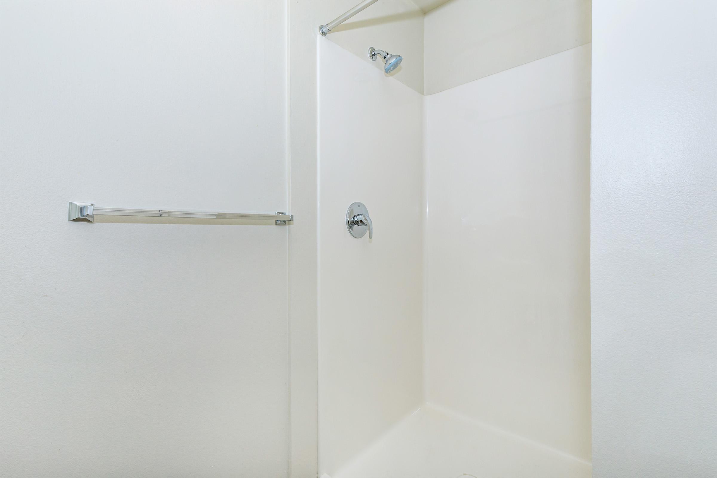 a close up of a shower