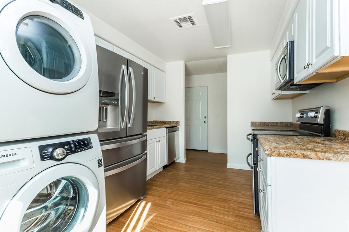 a washer in a kitchen