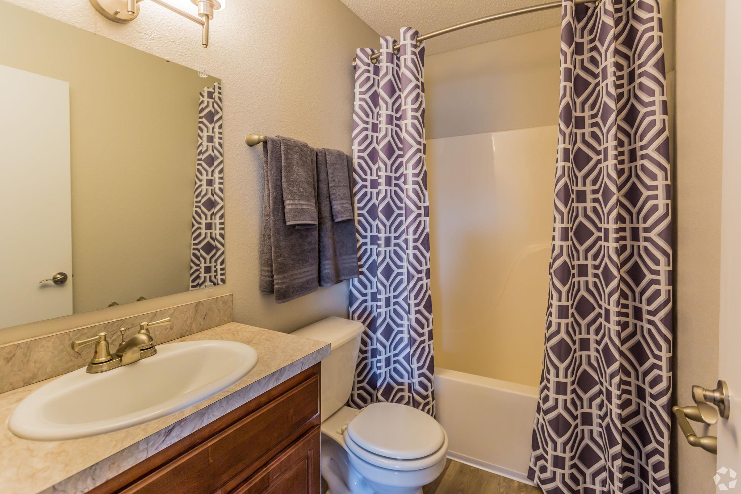 a sink and a mirror