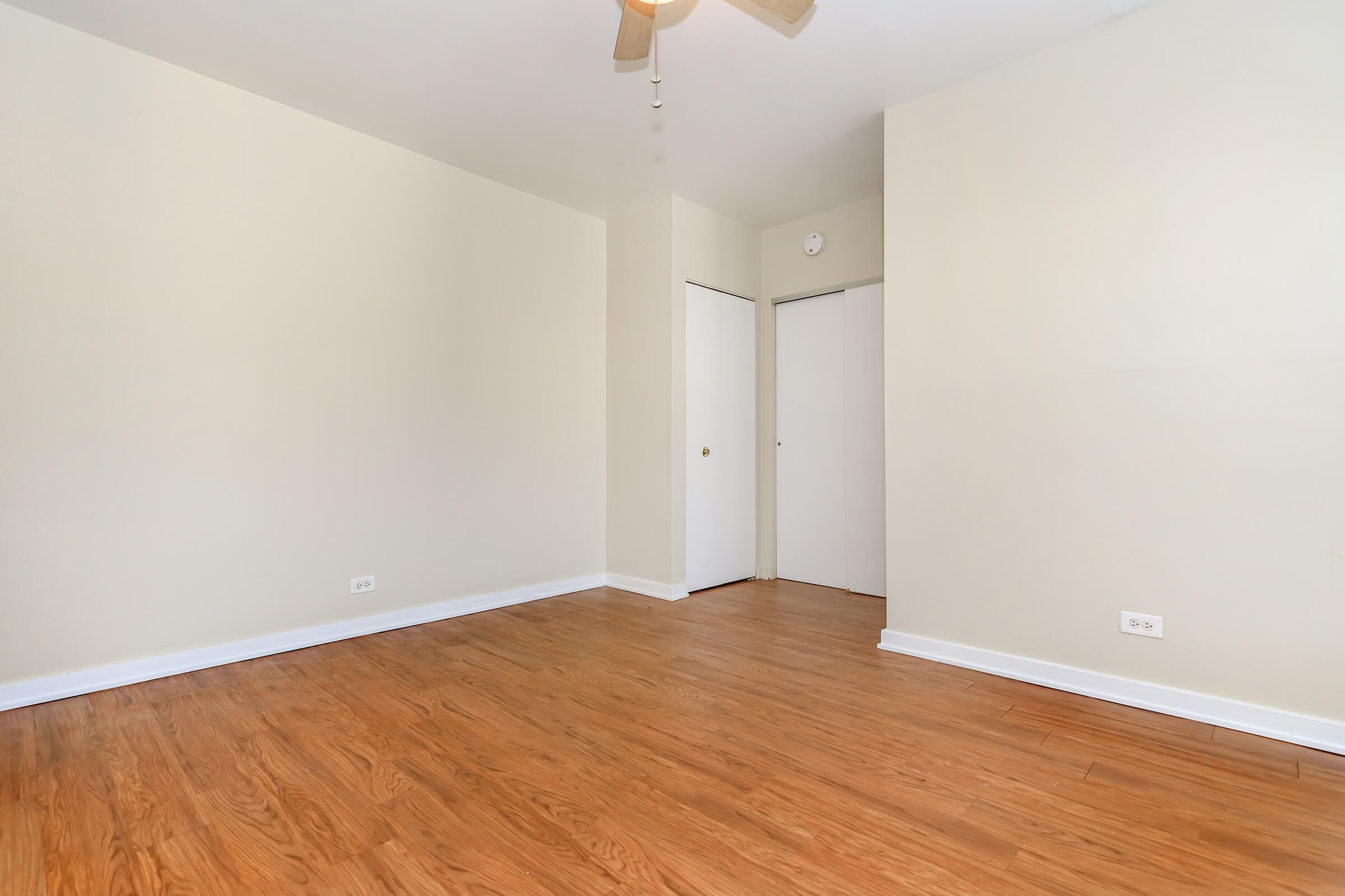 a room with hard wood floors