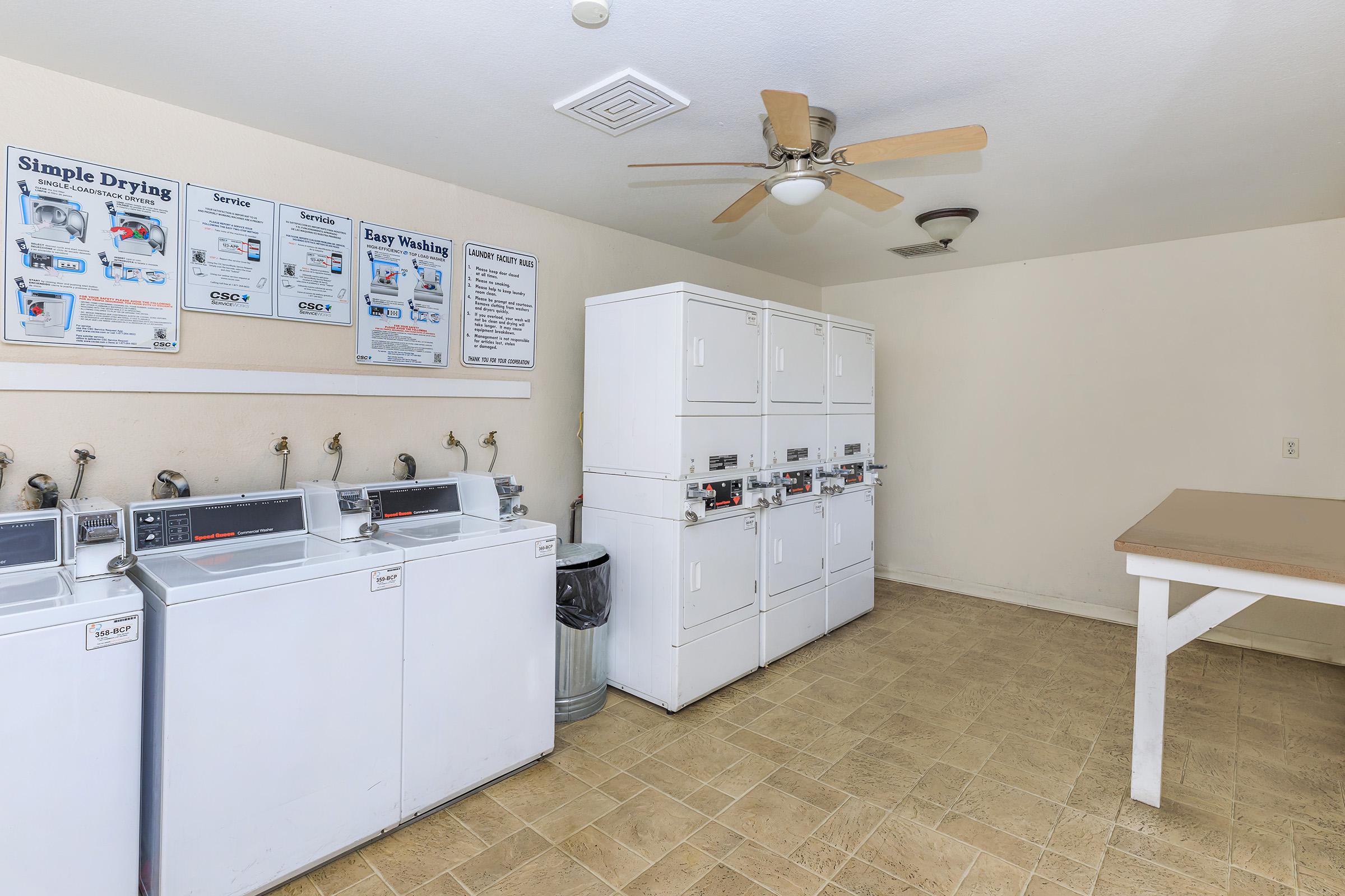 Washers and Dryers with community laundry room