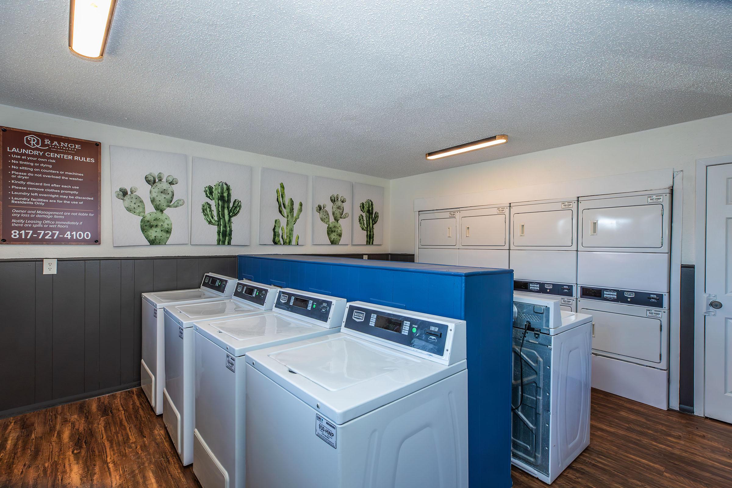 a kitchen with a blue background