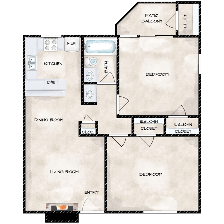 Floor plan image of 2 X 1