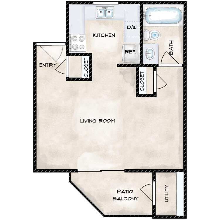 Floor plan image of 0 X 1