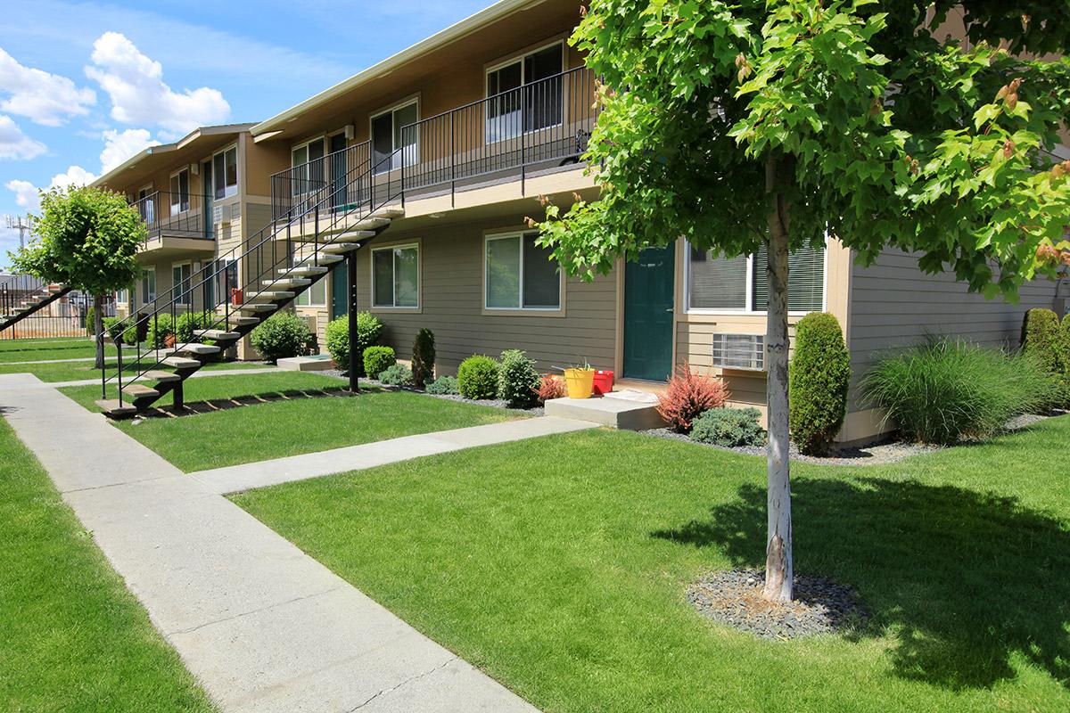 a large lawn in front of a house