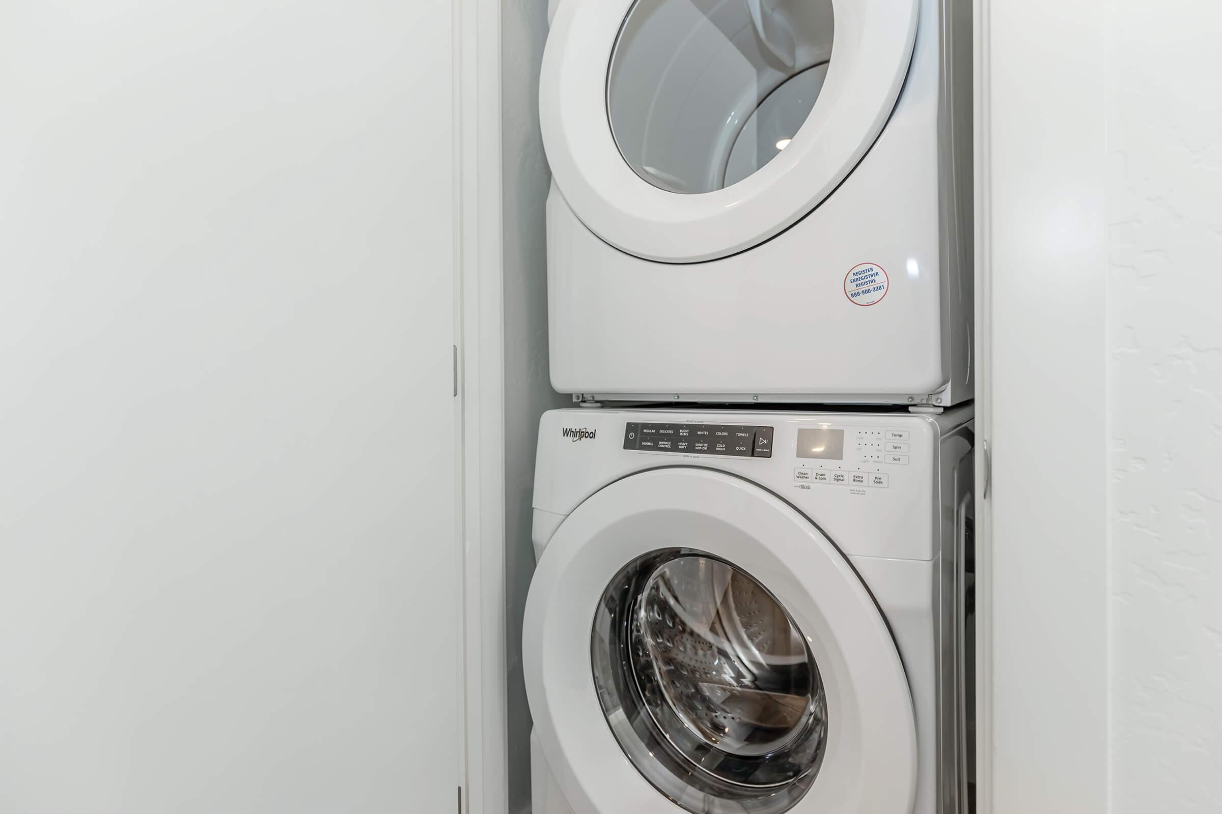 a washer in a restroom