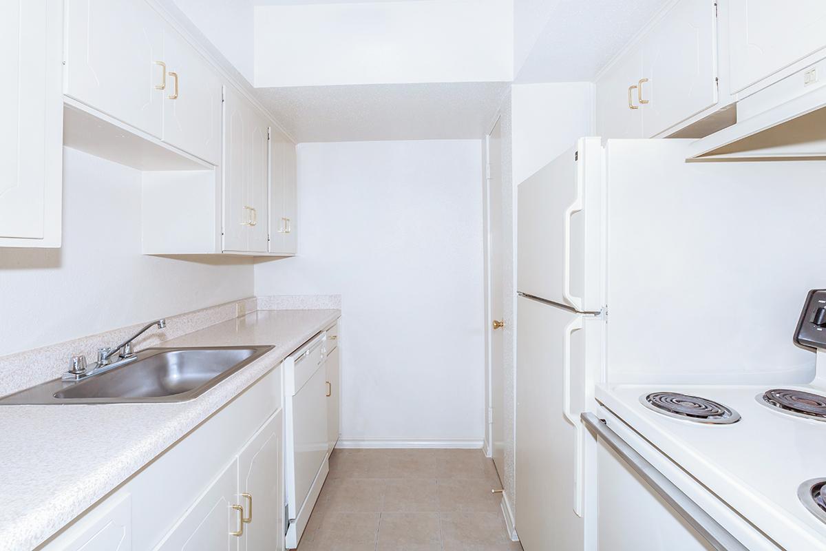 a kitchen with a stove and a refrigerator