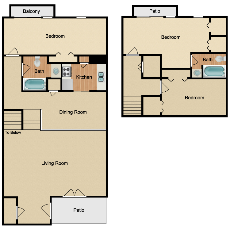 Floor plan image of 3 Bed 2 Bath Cottage