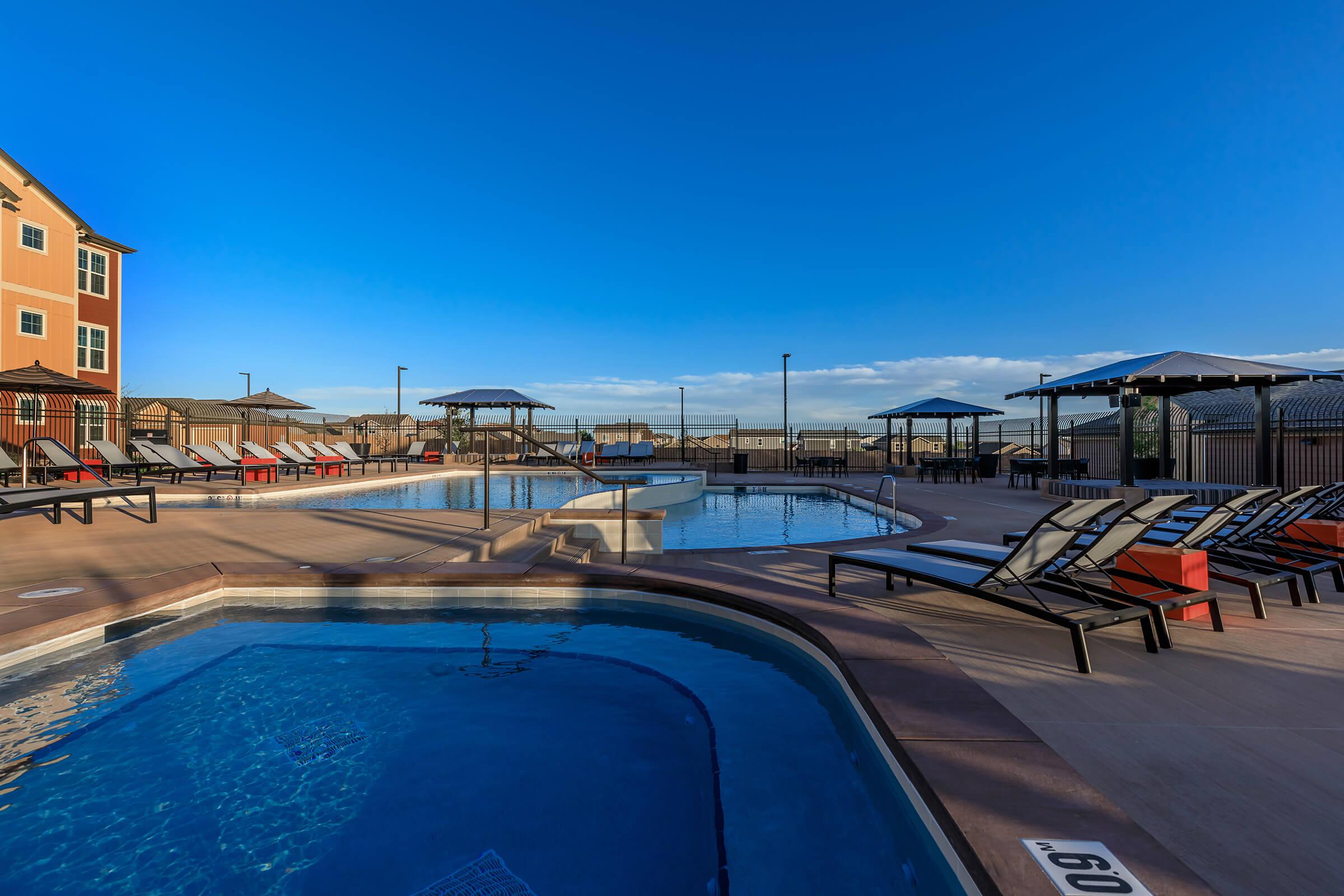 SHIMMERING SWIMMING POOL AND SOOTHING SPA