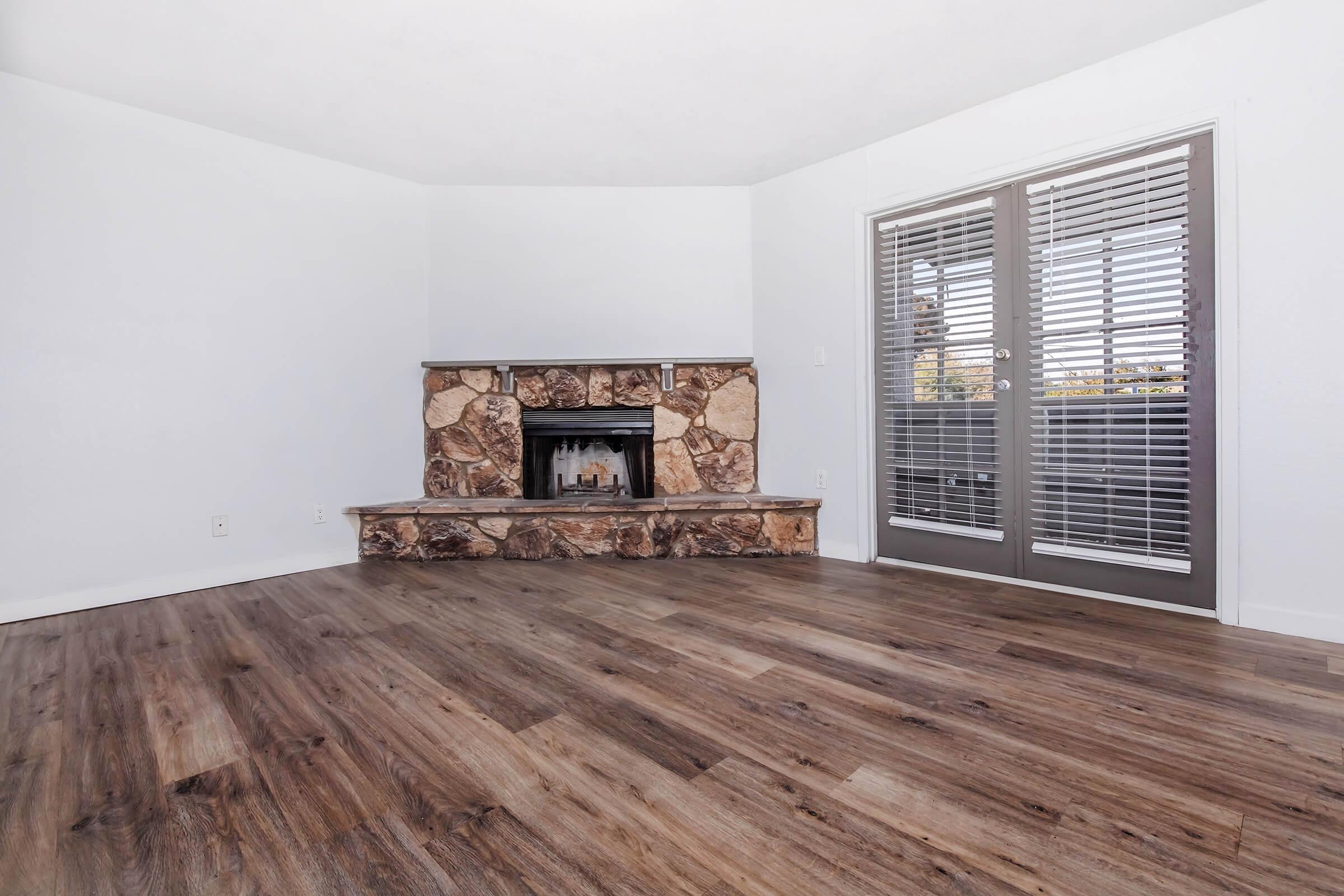 a room with a wooden floor