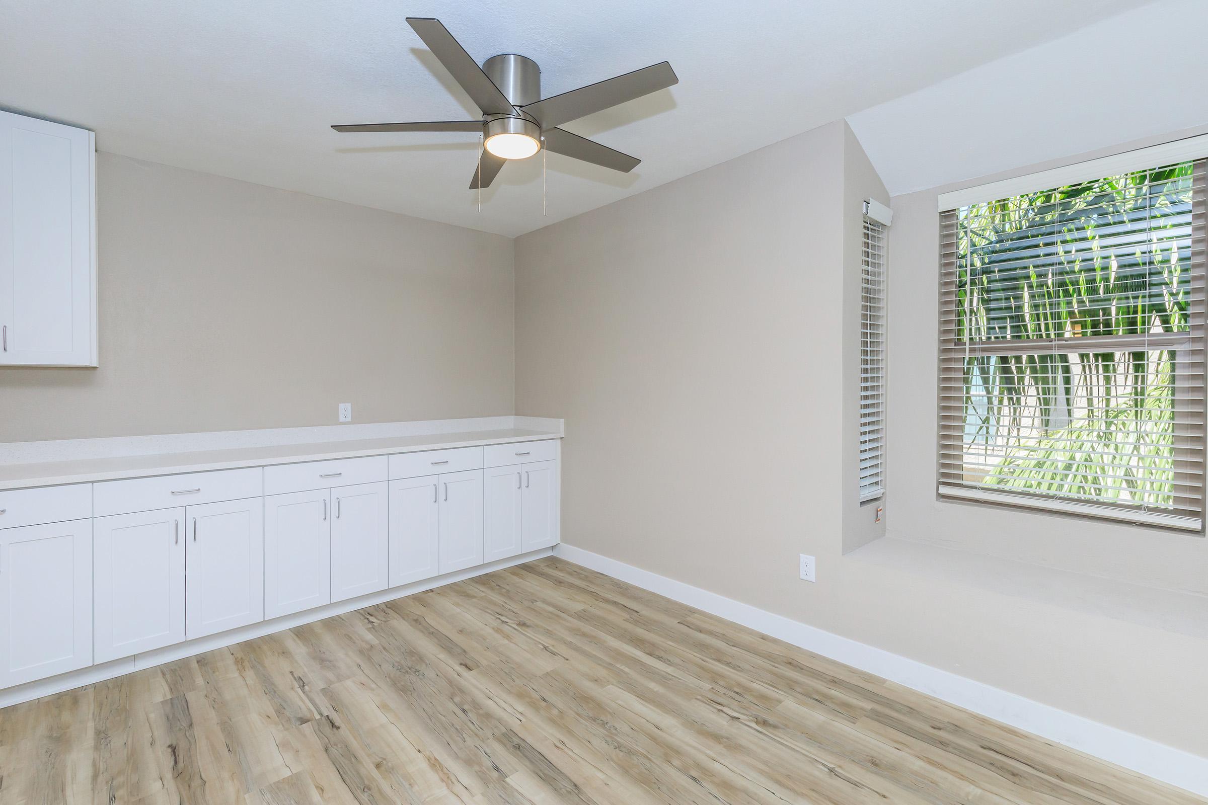 a room with a wood floor