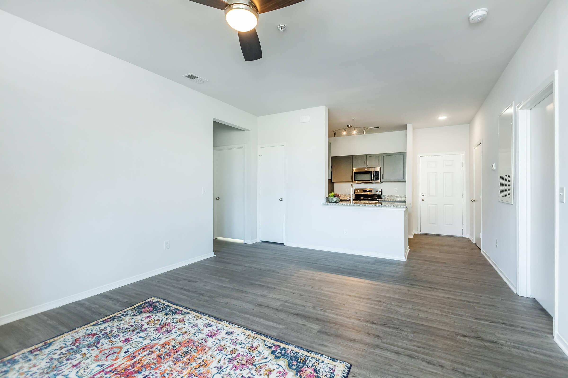 a room with a wood floor