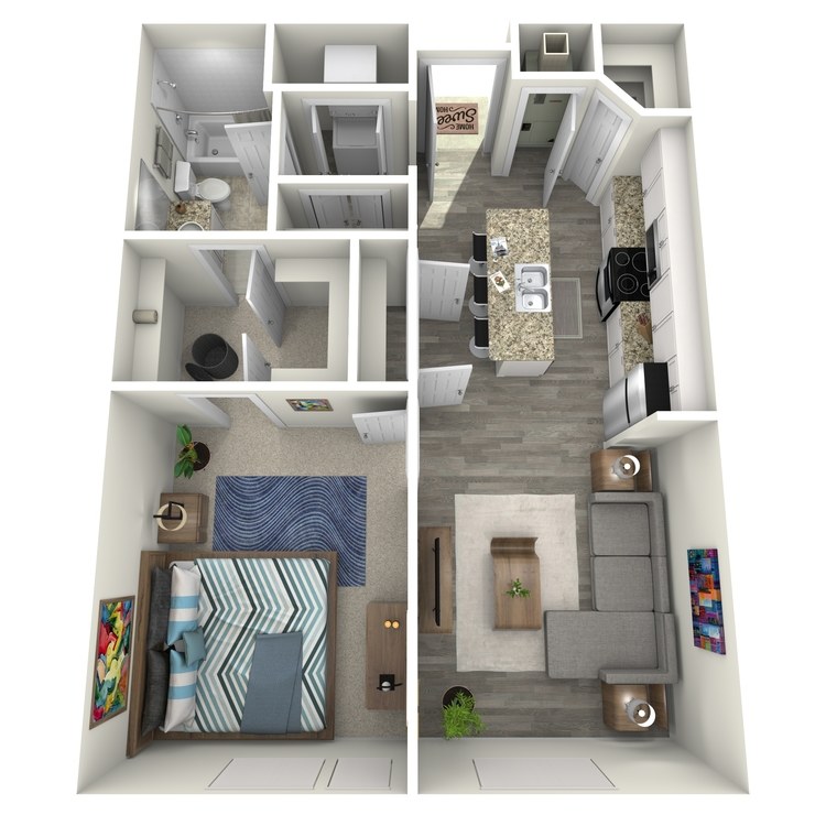 Floor plan image of 1x1 Alt