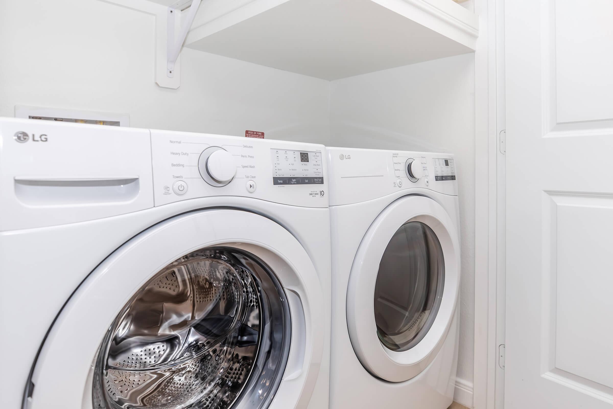 a washer in a kitchen