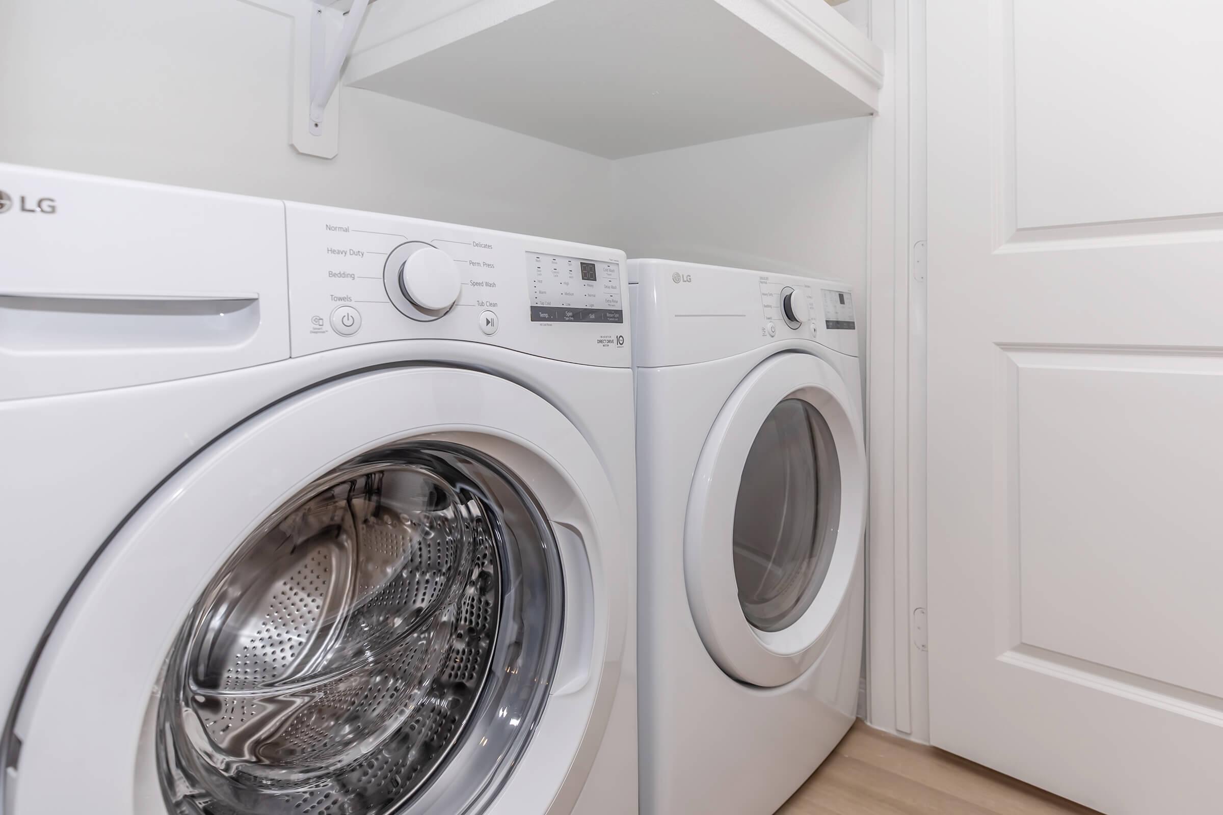 a washer in a kitchen