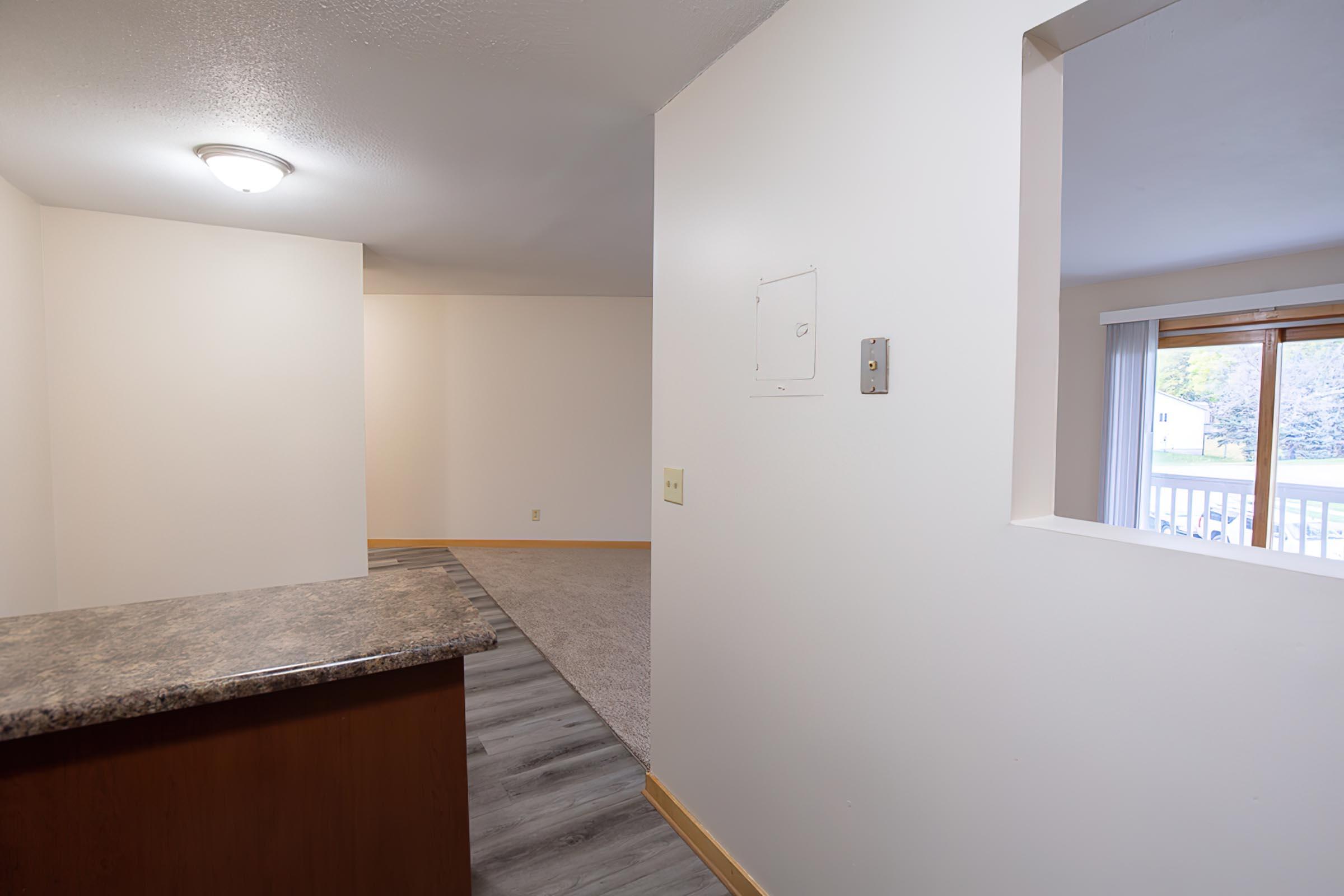 a kitchen with a sink and a window