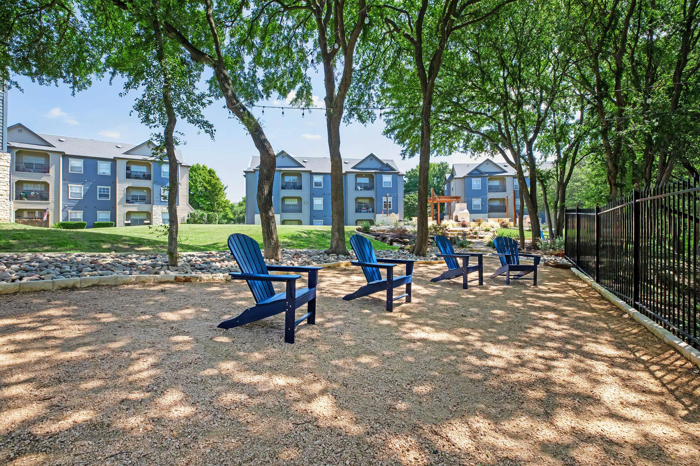 a bench in a park