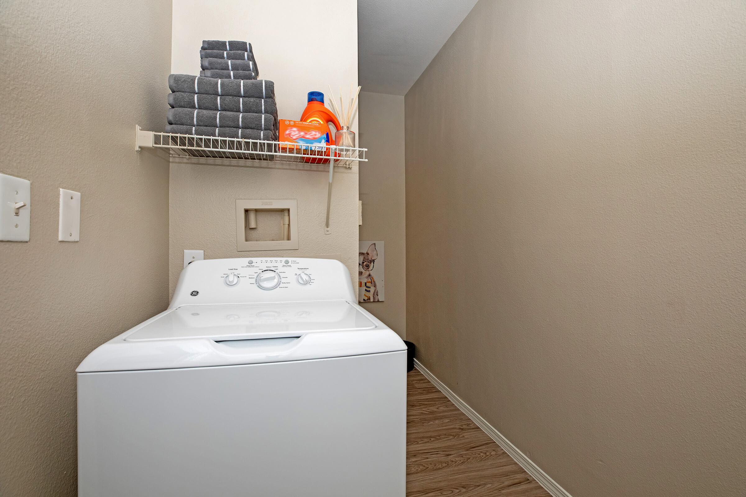 washer in the laundry room
