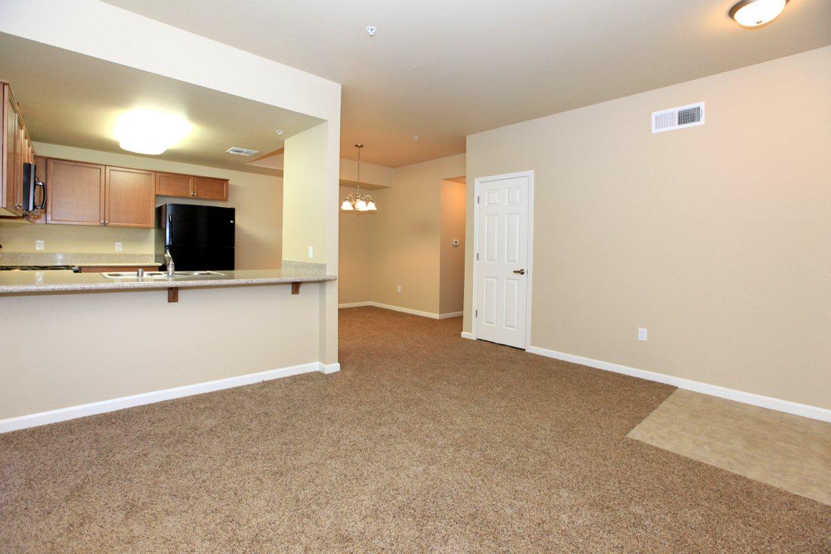 This is the one bedroom floor plan at Greystone Apartments