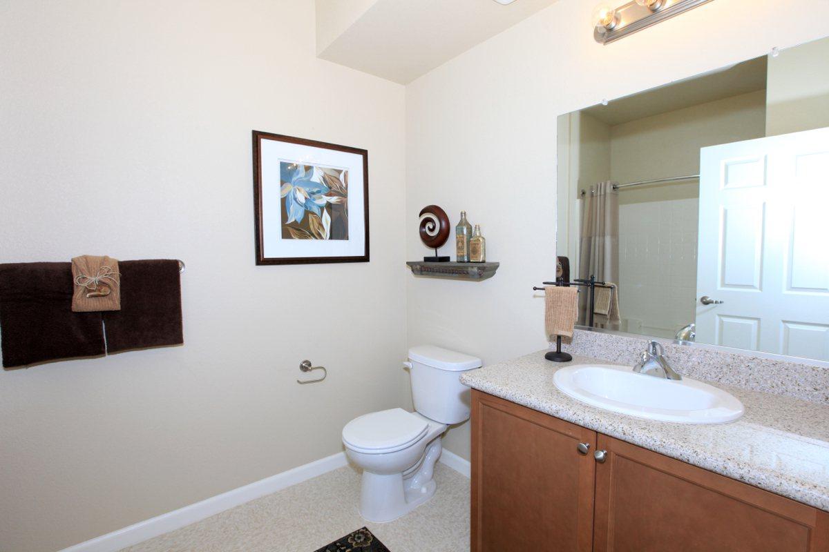 We have a lot of lighting in our bathrooms at Greystone Apartments