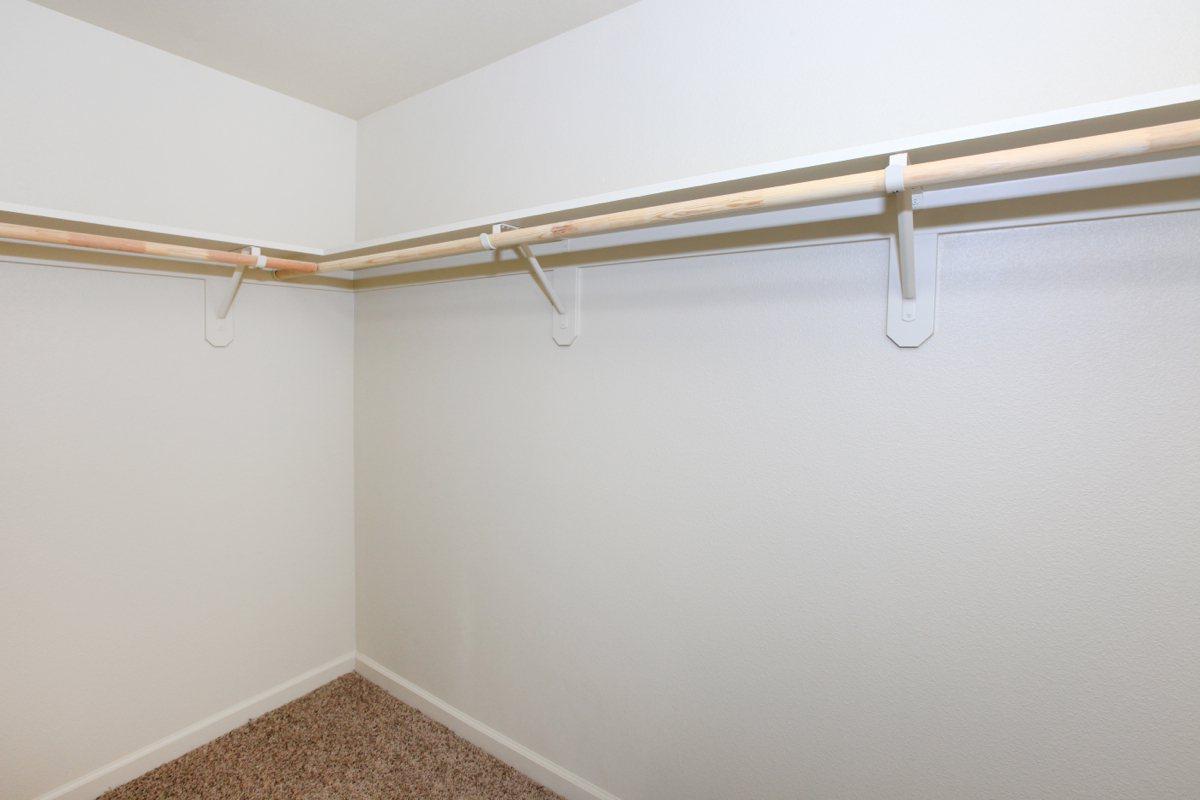 Large walk-in closets are provided at Greystone Apartments