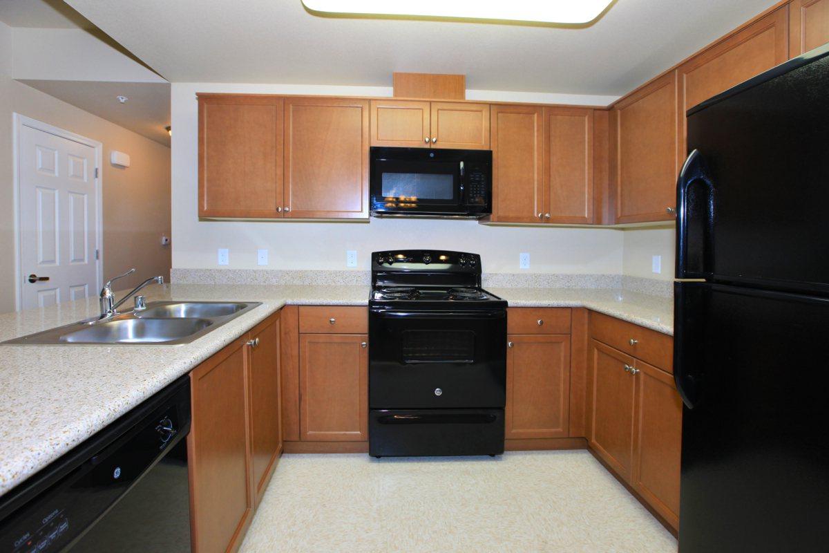 This is the all-electric kitchen at Greystone Apartments