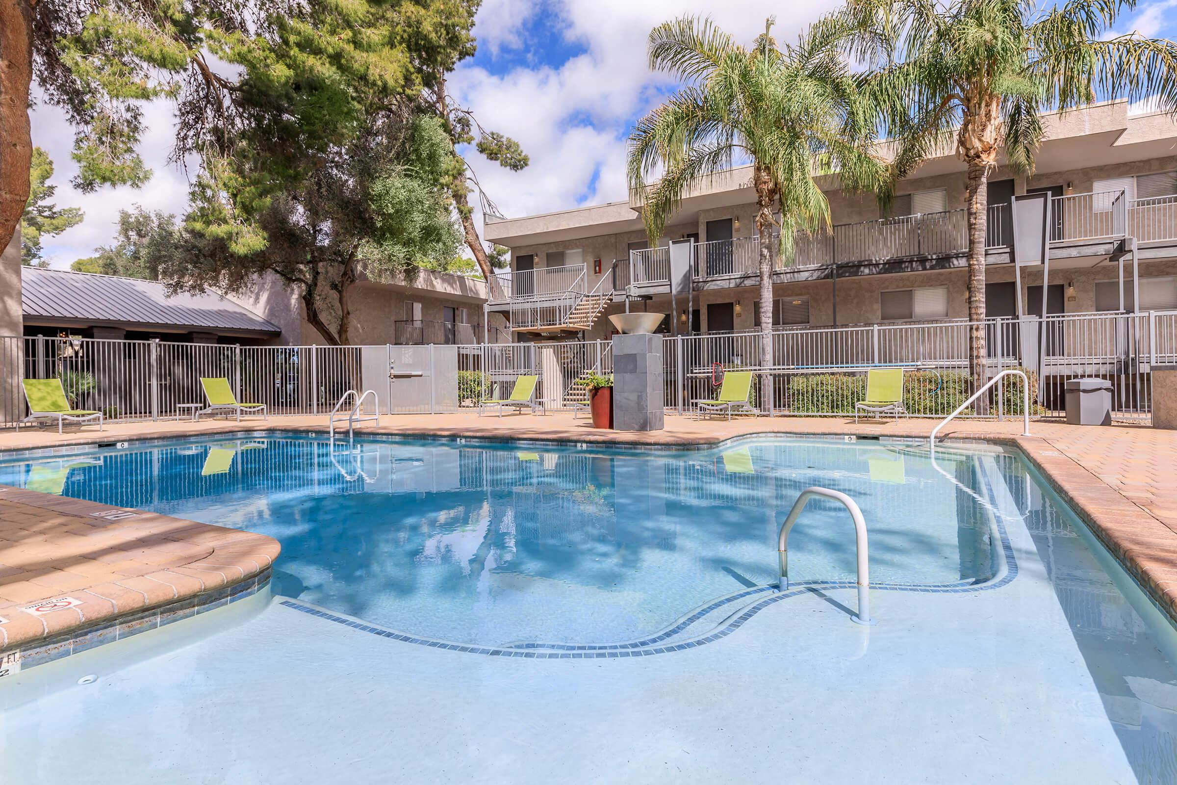 TAKE A DIP IN THE SHIMMERING SWIMMING POOL