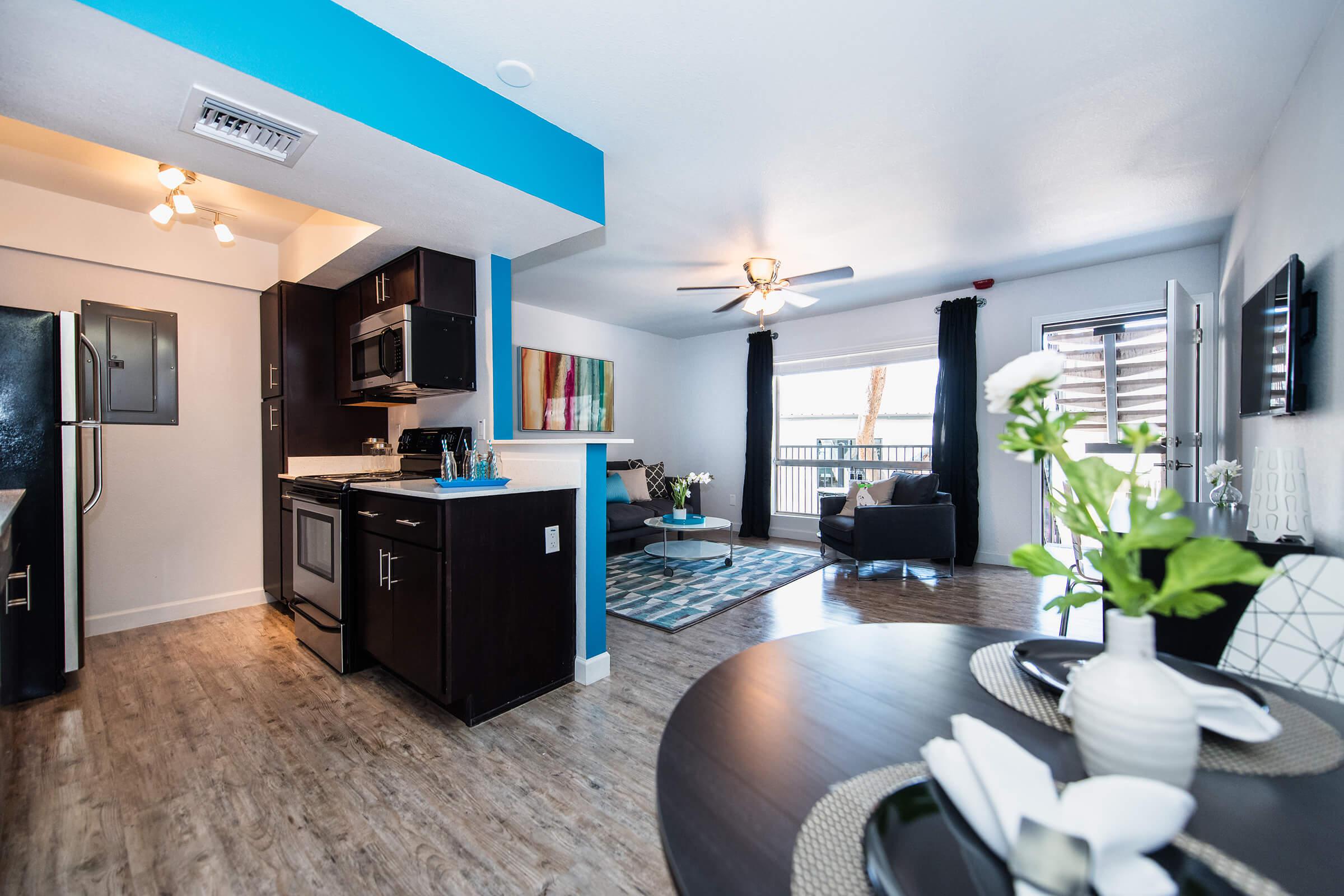 TREEHOUSE APARTMENTS HAS OPEN FLOOR PLANS