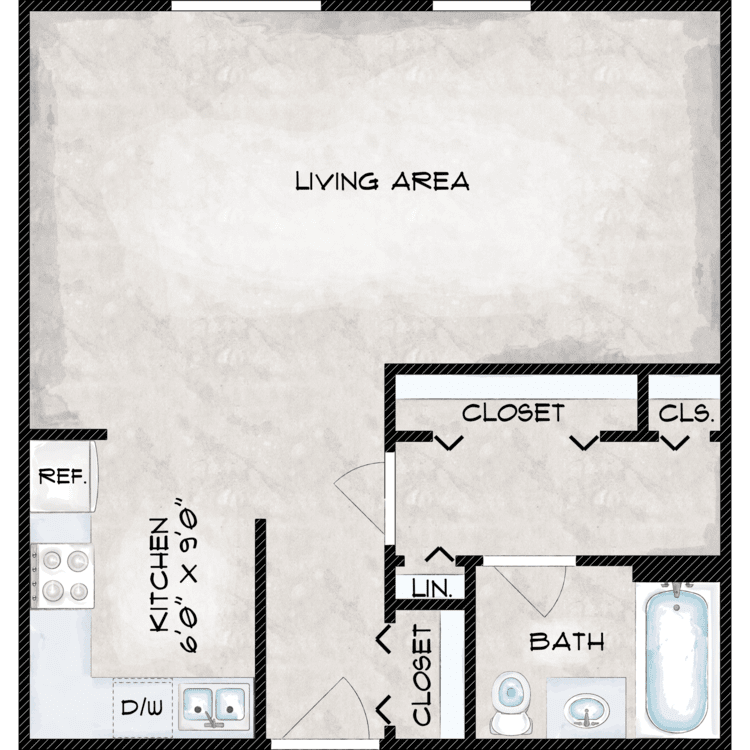 Studio floor plan image