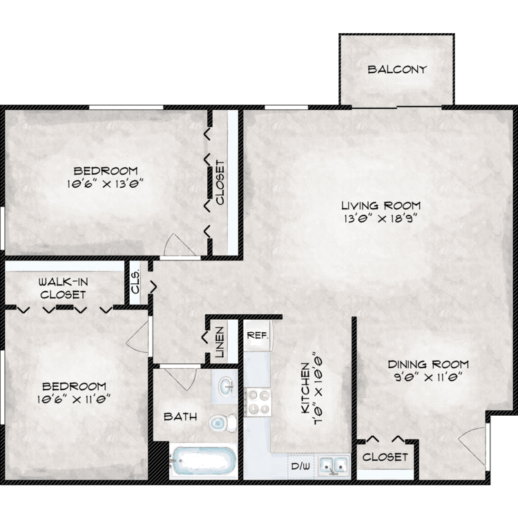 2x1 floor plan image