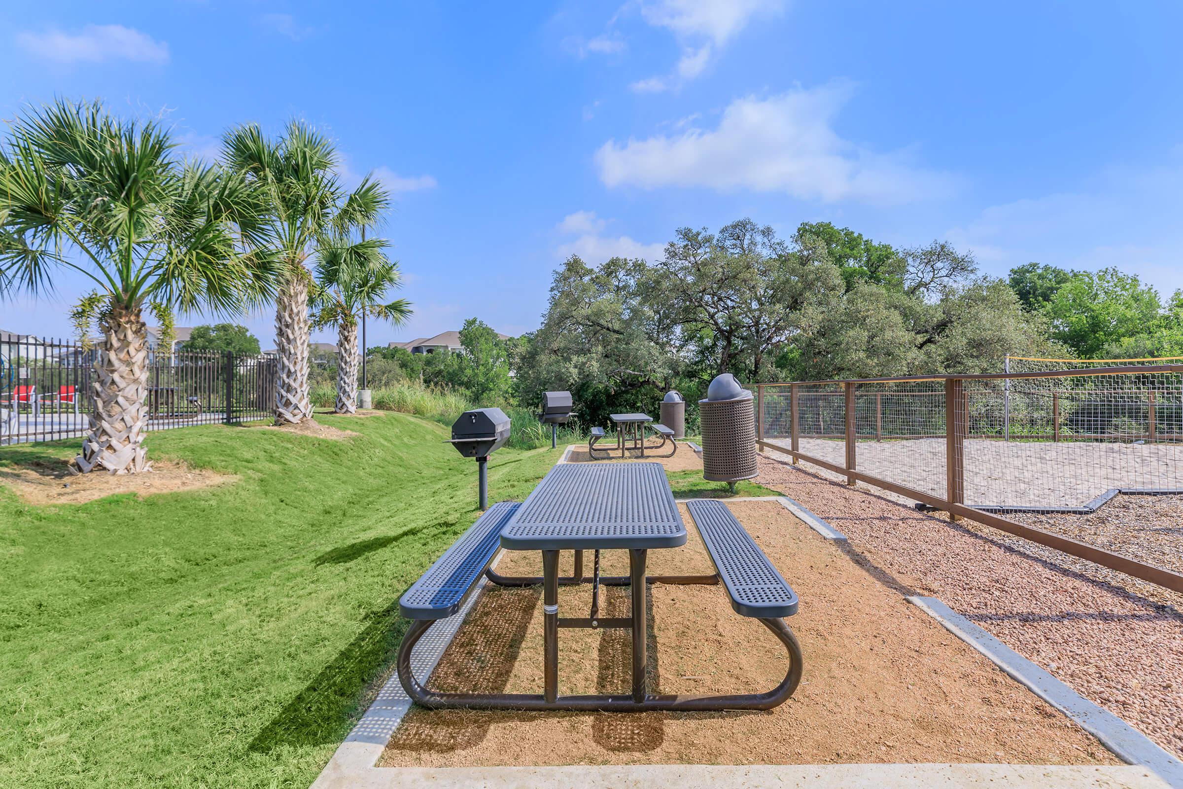 a bench in a park