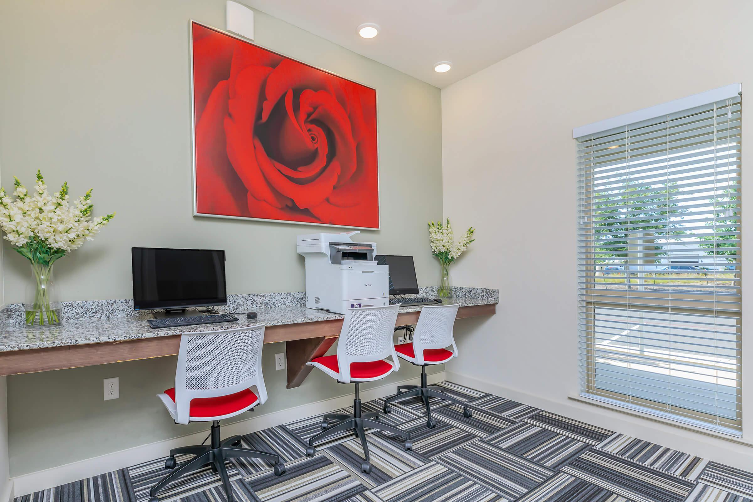 a living room next to a window