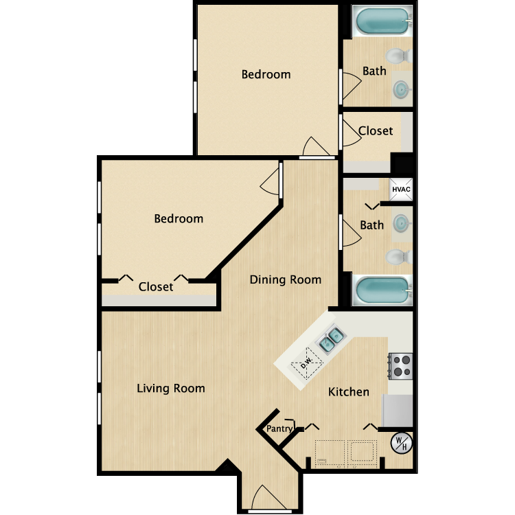 Floor plan image of 2 Bedroom