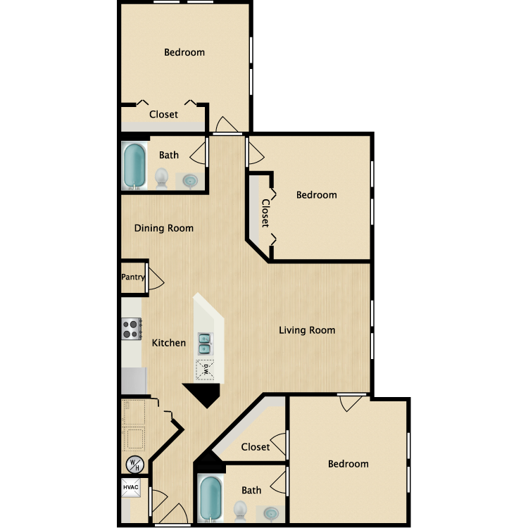 Floor plan image of 3 Bedroom