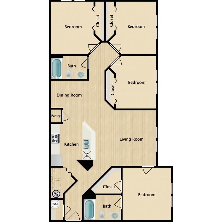 Floor plan image of 4 Bedroom