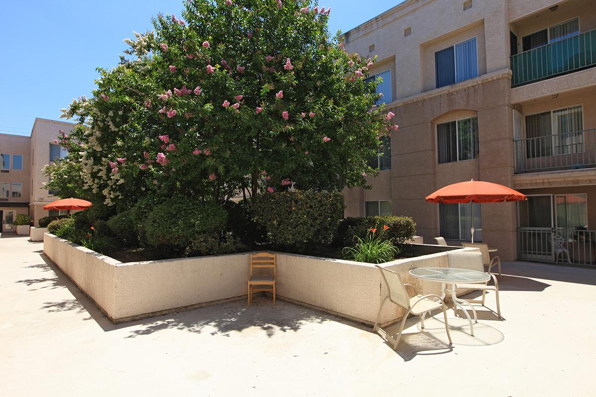 Valley Village Senior Apartment Homes courtyard with chairs