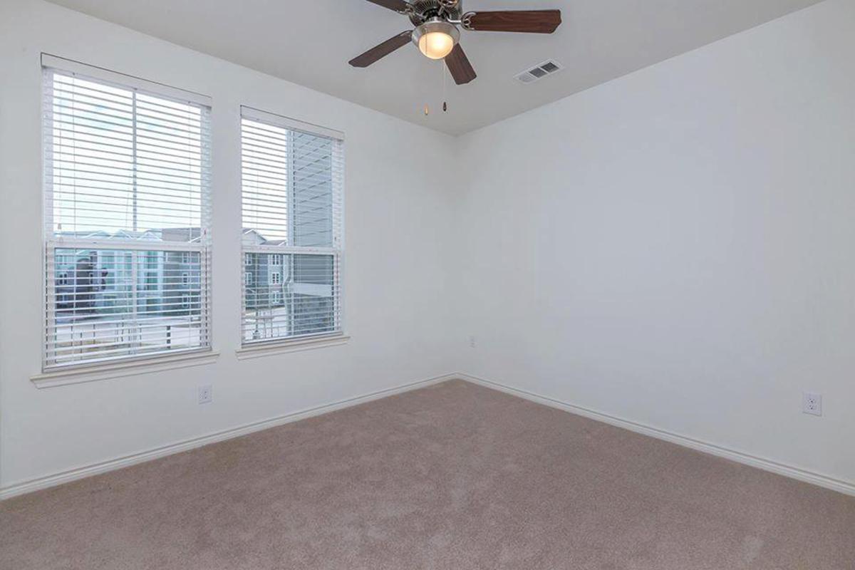 a room with a large window